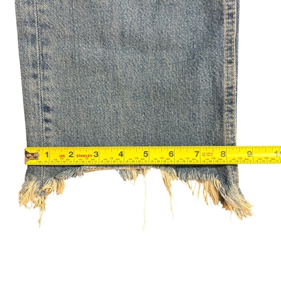 We The Free Blue Flare Distressed Jeans - Picture 6 of 9